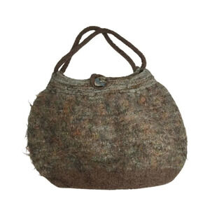 KAZ Wool Carpetbag Handbag with Patterned Liner Small to Medium